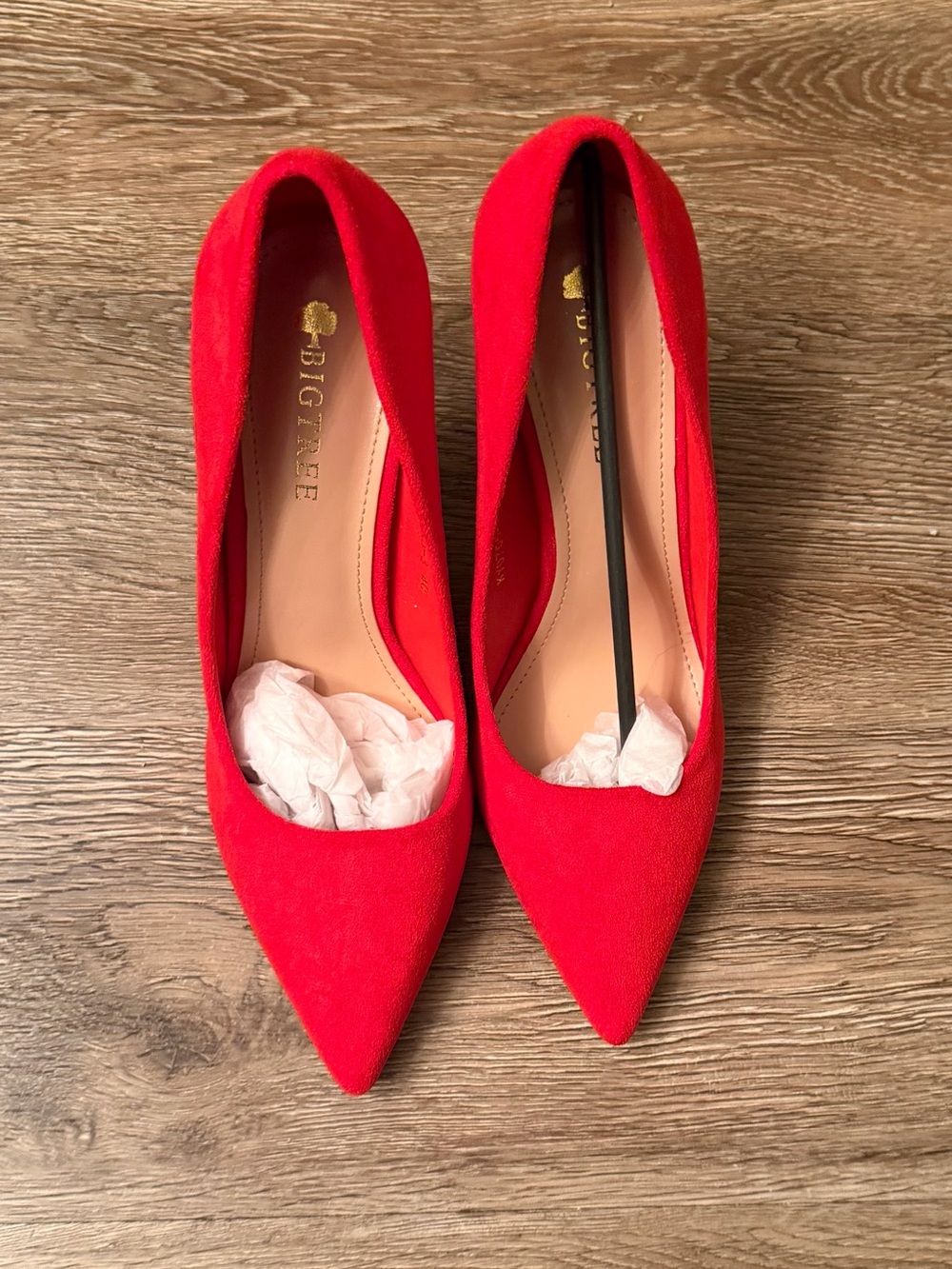 Red Pointed-Toe Women's Pumps